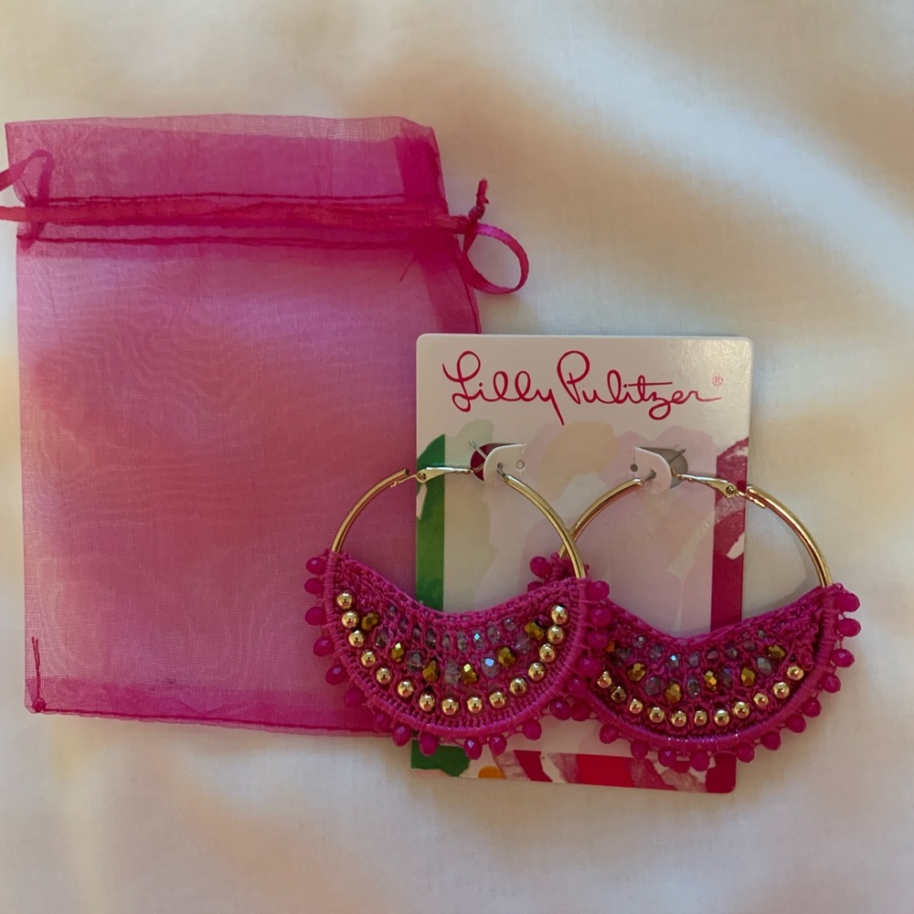 Lilly Pulitzer hoop earrings